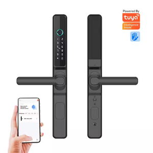 Serrure intelligente étanche TTLock avec application, serrure à empreinte digitale étroite pour porte coulissante en aluminium, compatible Tuya Wifi - Product Image 1