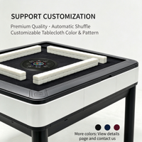 Table de Mahjong Automatique Moderne Personnalisée LUXE MAHJONG JS-EMJ01 avec Pieds en Acier Inoxydable, Silencieuse, Pliable, pour 4 Joueurs, OEM ODM