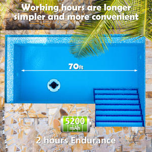 Limpiador de Piscinas Robótico Automático Inalámbrico Personalizado, <span class=keywords><strong>Barredora</strong></span> Eléctrica para Piscinas, Robot de Limpieza de Suelos, Batería de Litio de 5200 mAh - Product Image 4