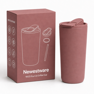 Tasse à café isotherme de 16 oz avec logo personnalisé, revêtement intérieur et double couvercle, vente en gros OEM, mug en acier inoxydable - Product Image 1