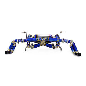 Auto Valved Catback Muffler untuk Audi <span class=keywords><strong>R8</strong></span> V8 4.2L 2007-2013 Titanium biru pabrik katup X pipa Catback Muffler knalpot melarikan diri - Product Image 1