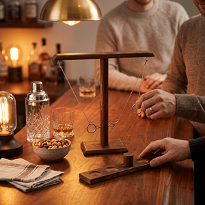 Jeu de lancer d'anneaux en bois personnalisé, vente en gros OEM ODM, jeu de table interactif de lancer d'anneaux et de crochets, jeu de boisson pour bar, famille et fête - Product Image 2
