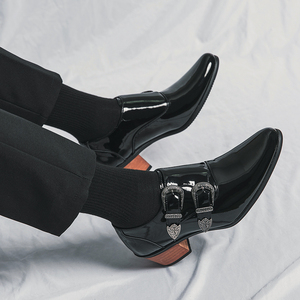 <span class=keywords><strong>Scarpe</strong></span> <span class=keywords><strong>da</strong></span> uomo con tacco alto alto a punta <span class=keywords><strong>da</strong></span> uomo di grandi dimensioni 38-46 - Product Image 6