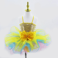 Jupe de ballet professionnelle pour enfants, robe de danse moderne à paillettes et franges, justaucorps de gymnastique, tutu, robe de princesse pour anniversaire