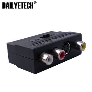 Adaptateur rvb péritel vers 3 RCA S-Vidéo Composite RCA <span class=keywords><strong>SVHS</strong></span> S-Vidéo AV TV Audio pour enregistreur vidéo DVD TV Projecteur de télévision - Product Image 1
