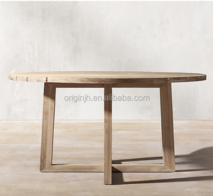 Nuovo disegno del giardino <span class=keywords><strong>esterno</strong></span> handcrafted robusta di lusso teak tavola rotonda set di 4 posti mobili in legno - Product Image 6