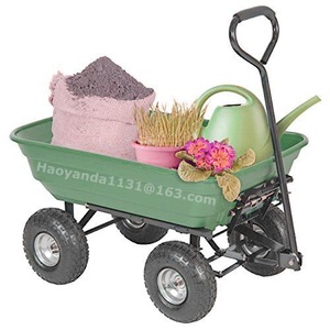 OEM 4 Wheel <b>Garden</b> Dump <b>Cart</b> 1105x510x945mm Carbon Steel Heavy Duty Utility Tool <b>Cart</b> for Outdoor Use - Product Image 1