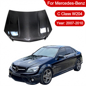 Capot en fibre de carbone véritable style AMG pour Mercedes-Benz Classe C W204 pré-LCI <span class=keywords><strong>2007</strong></span> 2008 2009 2010 – Amélioration du capot moteur en carbone - Product Image 1