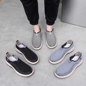 Zapatillas de Hombre Transpirables Antideslizantes de Piel Genuina con Cordones, Mocasines, Zapatos Casuales - Product Image 3