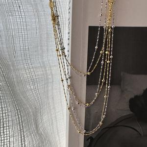 Collar con Colgante de Cruz de Plata de Ley S925, Estilo Antiguo, con Diamantes Completos, Dulce, Fresco, Ligero, Lujoso, Retro, a la Moda, Collares en Capas - Product Image 1