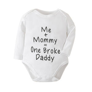 Commercio all'ingrosso della fabbrica estate Casual un pezzo body per bambini a maniche lunghe triangolo Harem 100% in puro cotone abbottonatura vestiti per bambini - Product Image 2