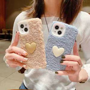 Funda de piel cálida para teléfono móvil, Protector de tela de felpa para galaxy s21, iphone 12 11 pro max - Product Image 4