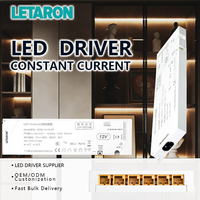 Alimentation LED filaire haute efficacité 60W 24V étanche en boîtier plastique pour éclairage LED commercial