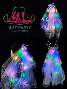 Diadema <span class=keywords><strong>de</strong></span> Hilo Suave con Luces <span class=keywords><strong>de</strong></span> Colores, Velo Luminoso <span class=keywords><strong>para</strong></span> <span class=keywords><strong>Despedida</strong></span> <span class=keywords><strong>de</strong></span> <span class=keywords><strong>Soltera</strong></span>, Día <span class=keywords><strong>de</strong></span> San Valentín, Accesorios <span class=keywords><strong>para</strong></span> Fiestas <span class=keywords><strong>de</strong></span> Futura Novia - Product Image 4