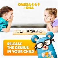Complément alimentaire pour enfants à base d'huile de poisson DHA Omega 3 entièrement naturel, marque propre WELLBODY OEM/ODM, gommes DHA Omega 3 pour enfants