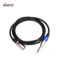Câble Micro Audio Professionnel RIPO en Paire Torsadée, Conducteur en Cuivre OFC, Gaine en PVC Souple - XLR Femelle et Jack Stéréo 6,35 mm pour