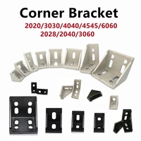 2020 2028 3030 3060 4040 4080 6060 20/30/40/45/60 Profil en aluminium Connecteur CNC Routeur Support D'angle En Aluminium