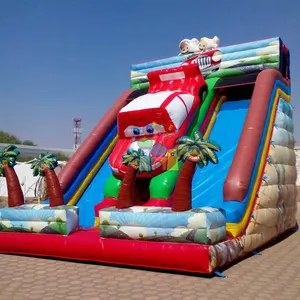 Comercial ao ar livre gigante salto castelo jogar casa salto tobogã gonflable monstro caminhão inflável seco slide