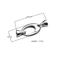 Personnalisé de haute qualité bricolage fabrication de bijoux fermoir en cuir en gros 925 bracelet collier non ternir fermoirs à ressort en argent sterling