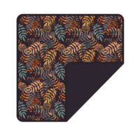 Couverture pour bébé en bambou réversible personnalisée avec feuilles d'automne multicolores, fond foncé, feuillage d'automne, couverture pour nouveau-né