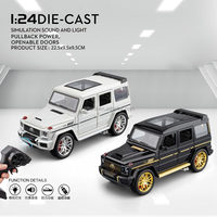 Véhicule de simulation RC G63 1/24, 2.4G 5CH, voiture tout-terrain en alliage avec lumières et sons