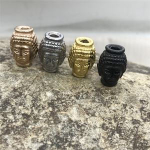 Commercio all'ingrosso logo personalizzato in acciaio inox oro argento del braccialetto che trovano spacer testa di buddha perline per monili che fanno - Product Image 6