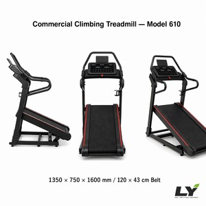 Tapis roulant monte-escaliers robuste 3,5 CV avec écran tactile 15,6 pouces, inclinaison automatique multi-niveaux, 120 kg, OEM ODM, usage commercial en salle de sport - Product Image 2
