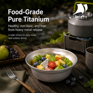 Tazón de Titanio Puro de 45g, Resistente a la Corrosión, Saludable, para <span class=keywords><strong>Cocina</strong></span> y Comedor, Directo de Fábrica - Product Image 2