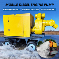 Pompe à eaux usées diesel auto-amorçante de 8 et 10 pouces, anti-colmatage, pour remorque, camion et drainage des inondations