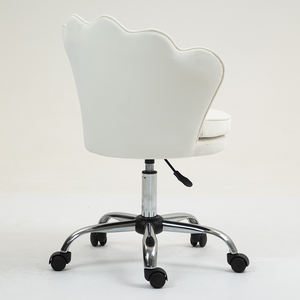 Silla de oficina ergonómica de diseño moderno, altura ajustable, cojín Rosa transpirable, <span class=keywords><strong>ruedas</strong></span> giratorias de terciopelo <span class=keywords><strong>con</strong></span> marco de Metal para uso doméstico - Product Image 6