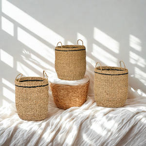 Panier en jonc de mer multi-usages, boîte rectangulaire tressée pour le rangement de jouets et de magazines, organisation domestique, approvisionnement pour l'exportation mondiale - Product Image 3