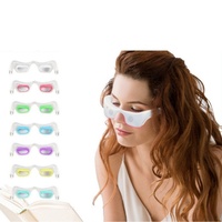 Appareil de soin des yeux chaud/froid 7 couleurs, lifting cutané, micro-courant, élimination des cernes et des poches sous les yeux, masseur oculaire en forme de cœur