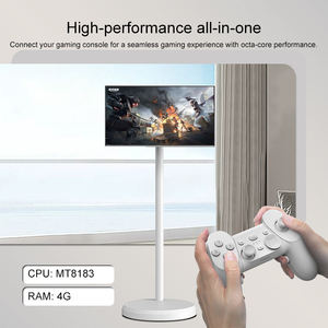 Pantalla LCD Táctil de 21.5 Pulgadas, Señalización Digital Publicitaria con Android 12 para Interiores, TV Inteligente Portátil con Base Móvil - Product Image 4