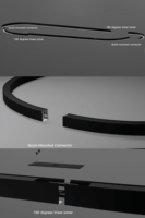 Plafonnier LED circulaire en aluminium personnalisé, lustre moderne noir à intensité variable, économe en énergie, idéal pour salle à manger et chambre à coucher