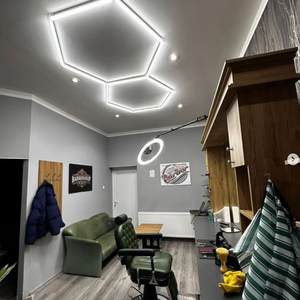 SUEZ Factory Sale Hexagon Ceiling Mounted LED Light for Garages and Workshops Honeycomb Design - Product Image 1