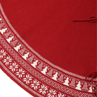 48''jupe d'arbre de Noël rouge accessoires de décoration de la maison décorations d'arbre de Noël décor de Noël jupe d'arbre tricotée