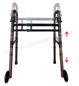 Déambulateur réglable en largeur 3 en 1 Déambulateur pliable avec MDR - Product Image 1