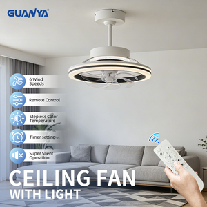 Ventilateur de plafond LED intelligent moderne avec télécommande, variateur d'intensité, OEM / Fabrication d'origine (OEM) - Product Image 5