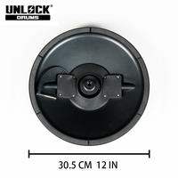 Ensemble de double charleston électronique UNLOCK Pro VH-12/B - Cymbales électroniques de 12 pouces avec mécanisme à double pédale, 2,2 kg, fabriqué en Chine
