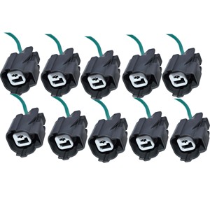 10 Conectores de Arnés para Sensor de Detonación de Válvula Solenoide <span class=keywords><strong>VTEC</strong></span> y Presostato de Aceite para Honda Acura Civic Prelude Accord Odyssey - Product Image 1