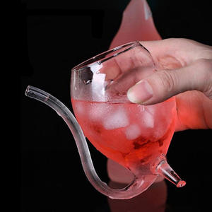 Verre à vin rouge créatif Mxmade <span class=keywords><strong>Vampire</strong></span>, verre résistant à la chaleur, résistant aux hautes températures, soufflé à la main, <span class=keywords><strong>paille</strong></span> transparente filtrée - Product Image 2