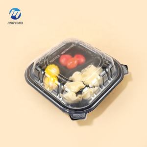 Sin BPA, negro, transparente, 1/3 compartimentos, contenedor para llevar, carcasa de almeja, contenedores de alimentos para <span class=keywords><strong>microondas</strong></span>, reciclables y reutilizables - Product Image 3