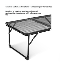 Table pliante en aluminium léger primitif maille en acier Portable pour la maison décrochage plage Camping et pique-niques Style moderne