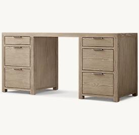 Scrivania da Ufficio in Legno Massello dal Design Moderno e Minimalista con Cassetti per Archiviazione - Product Image 2