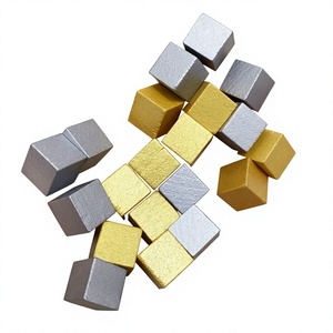 Pezzi in Legno Ecologico da 10mm per Giochi da Tavolo, Cubi in Legno Dipinti Oro e Argento per Scacchi e Puzzle - Product Image 2