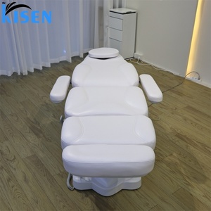 Kisen Factory Price Foot Control Massage <b>Table</b> Bed Modern Luxury 3 Motors <b>Electric</b> Therapy Facial Beauty Salon Bed with Lights - Product Image 5