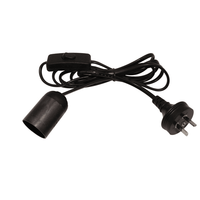 Câble d'extension pour lampe de sel 16AWG 1,2m Certifié sécurité IP11 H03VVH2-F Cordon d'alimentation E27 avec variateur d'intensité pour équipement industriel