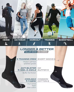 Thể Thao Đi Bộ Đường Dài Vớ Bóng Rổ Nén Chạy Vớ Chống Vỉ Độ Ẩm Wicking Thể Thao Thoáng Khí Vớ - Product Image 3