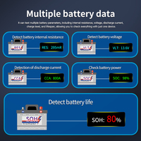 Probador de Baterías de Coche K1S 12V/30V, Detector de Voltaje y Resistencia Interna, Analizador de Vida Útil de Baterías para Automóviles y Motocicletas