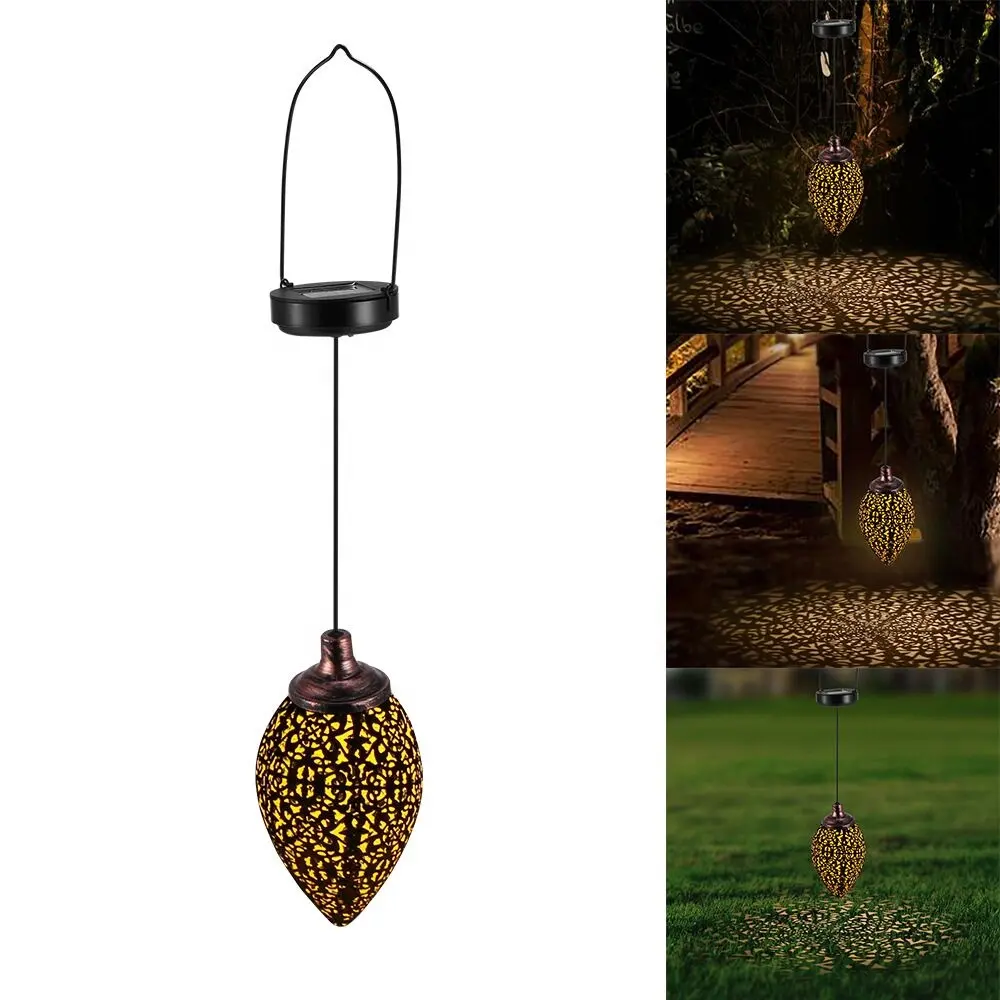 Hanging Solar Lights Solar Lantern LED Garden Lights Metal Lamp Waterproof for Outdoor Hanging Decor